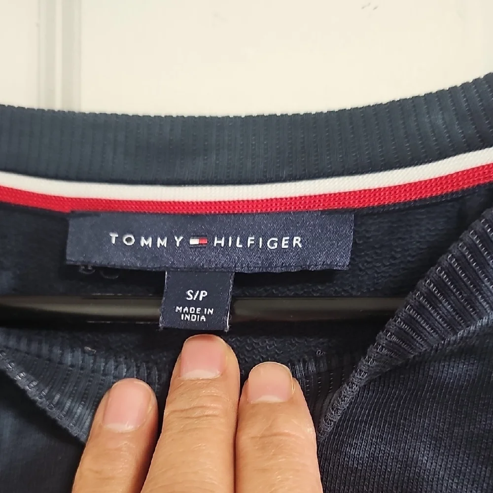 Tommy Hilfiger Women Blue Tie Dye Sweatshirt Drees S Heart Side Stripe. - Picture 5 of 11